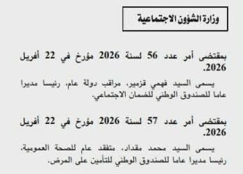 تعيين رئيسين مديرين عامين لصندوق الضمان الاجتماعي و صندوق التأمين على المرض