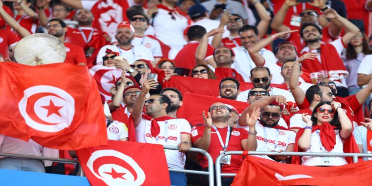 Group G Belgium v Tunisia - FIFA World Cup Russia 2018
Tunisia supporters at Spartak Stadium in Moscow, Russia on June 23, 2018.
(Photo by Matteo Ciambelli/NurPhoto via Getty Images)
