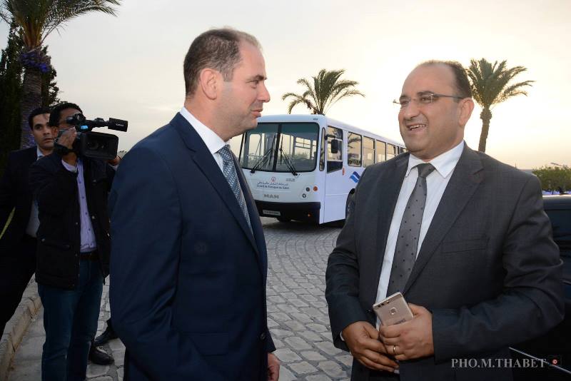 Moncef Klibi, Directeur Général d’Alpha Bus Tunisie et Anis Ghedira, Ministre du Transport 