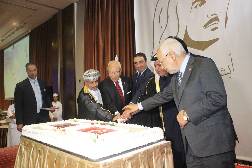 Lazhar Karoui, Zied Laâdhari, Rached Ghannouchi avec l’ambassadeur du Qatar, Saad Ben Naceur Al-Hamidi.