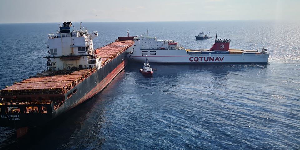 Les Photos De La Collision De Deux Navires Tunisien Et Chypriote Sous ...