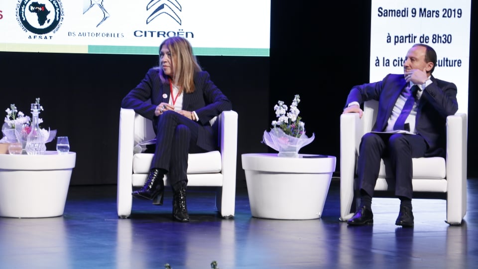  Marie-Christine Saragosse (Présidente de France Média Monde) et Bassem Loukil (Président de l’Alliance Française Tunis)