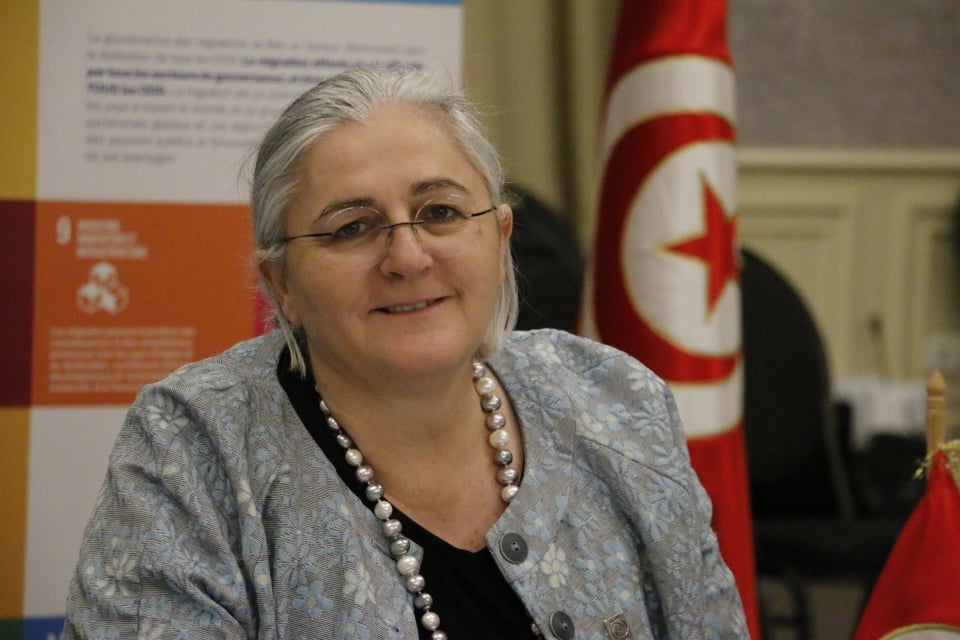 La cheffe de mission OIM Tunisie, Madame Lorena Lando
