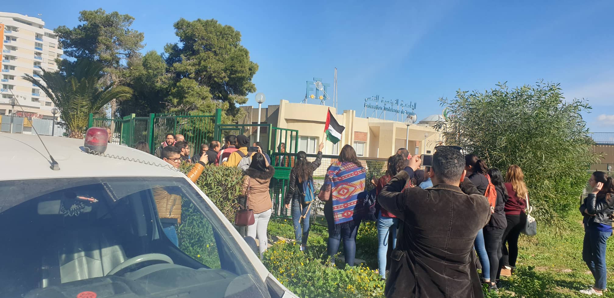  Rassemblement de protestation contre la participation d’un joueur israélien au tournoi de Tunis