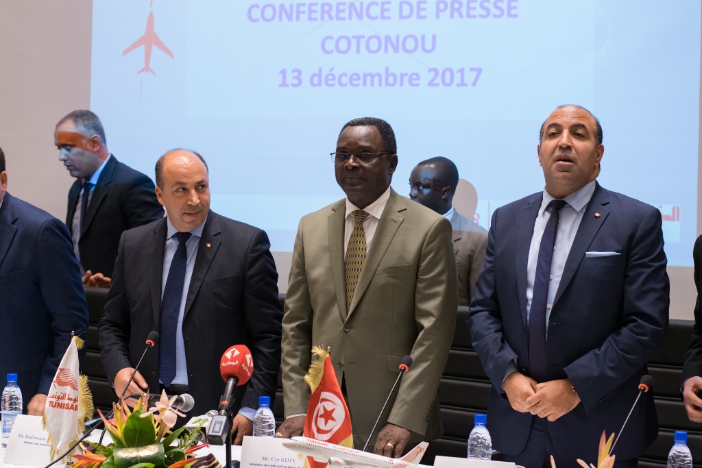 Conférence de presse relative à la mission de prospection au Bénin et du vol inaugural Tunis-Cotonou.
