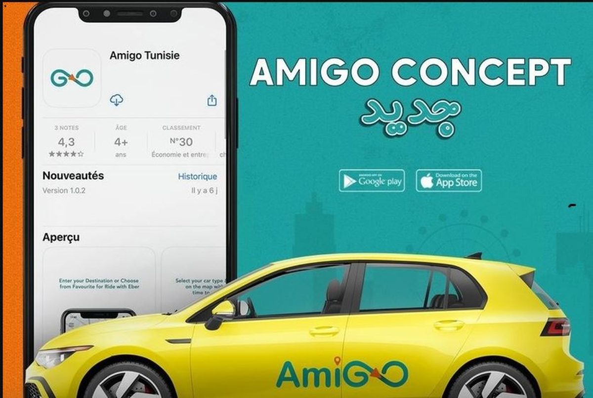 AMIGO, 1ère application Taxi en Tunisie avec partage de courses