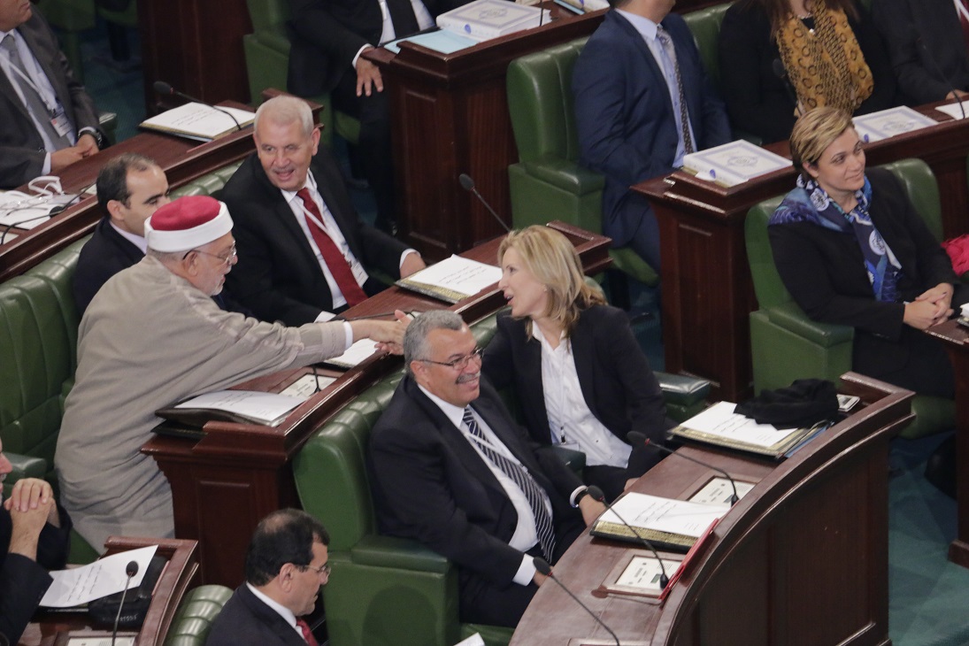 Les députés de Nidaa Tounes, Khmeis Ksila, Mohamed Ennaceur et Brahim Nacef 
