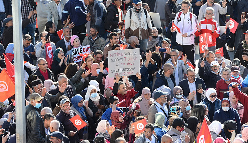 Le ministère de l’Intérieur avance un chiffre sur le nombre des manifestants au Bardo