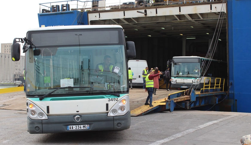 Tunisie: Le deuxième lot de bus usagés de la RATP receptionné à La Goulette