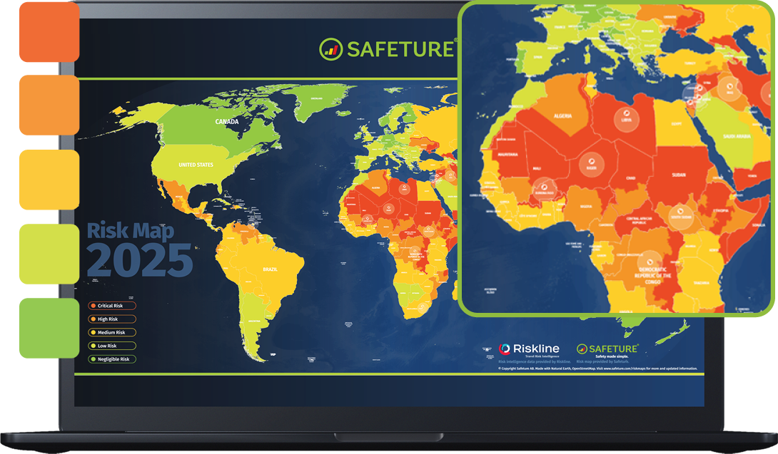 Carte des risques dans le monde en 2025: la Tunisie, risque modéré