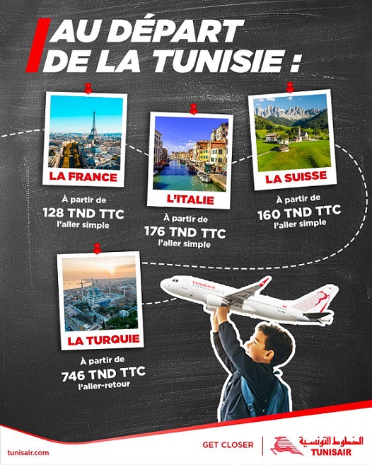 Derniers jours pour profiter de la promotion Automne - Hiver de Tunisair