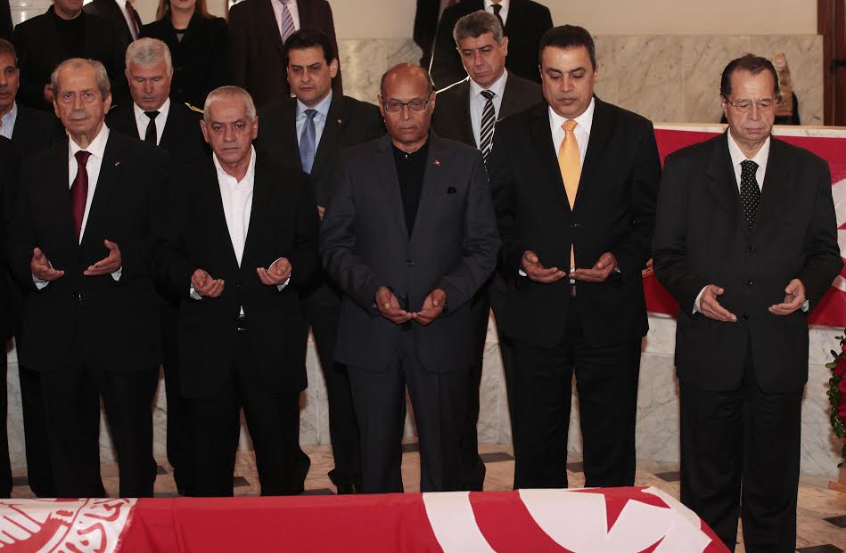 Mohamed Ennaceur,Houcine Abassi, Moncef Marzouki, Mehdi Jomaa et Nouredine Hached
