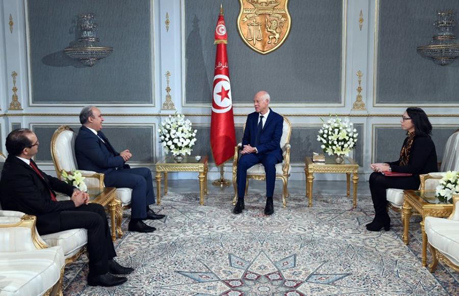 Kais Saied reçoit Nabil Baffoun