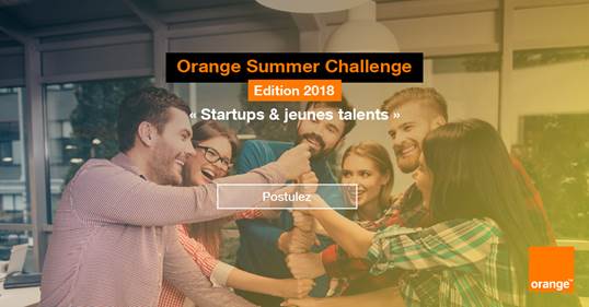 Orange Summer Challenge 2018 : Développez gratuitement vos solutions technologiques innovantes
