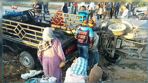Sidi Bouzid : 20 ouvrières agricoles blessées suite au dérapage du camion les transportant