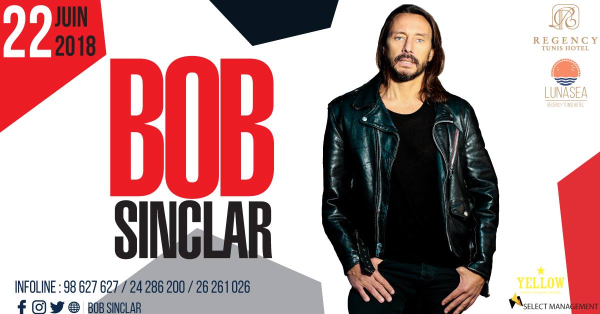 Le DJ superstar Bob Sinclar se produira le 22 juin prochain