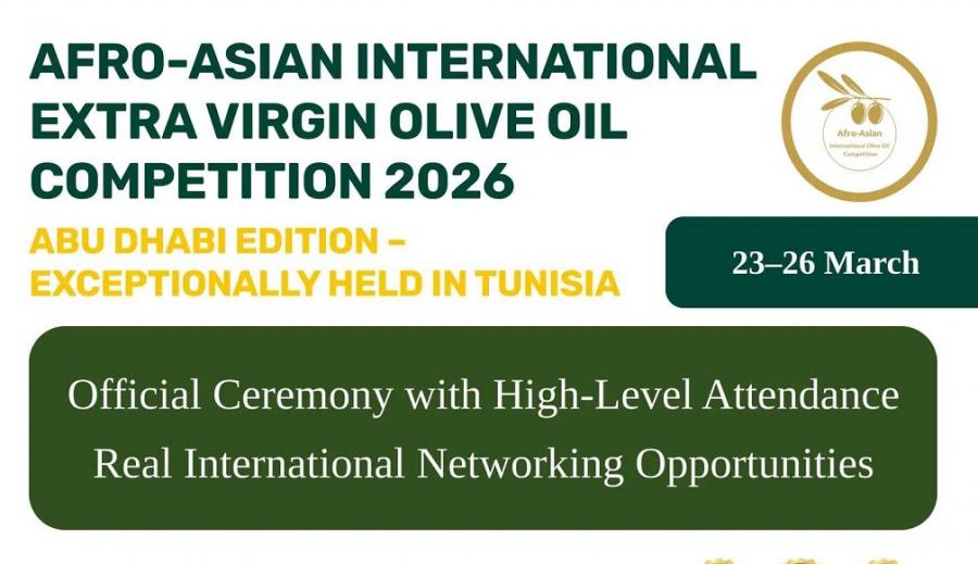 Huile d’olive : la Tunisie accueille l’Afro-Asian International Olive Oil Competition 2026