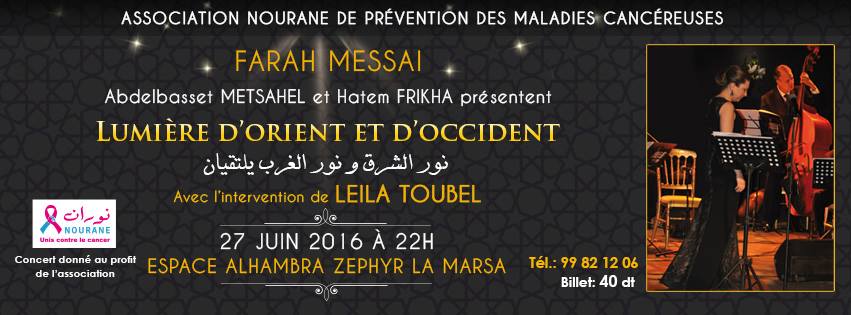 Concert musical intitulé « Lumière d’orient et d’occident » le 27 juin à l'espace Alhambra
