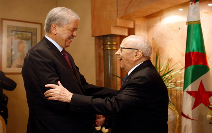 Béji Caïd Essebsi s’entretient avec le Premier ministre algérien