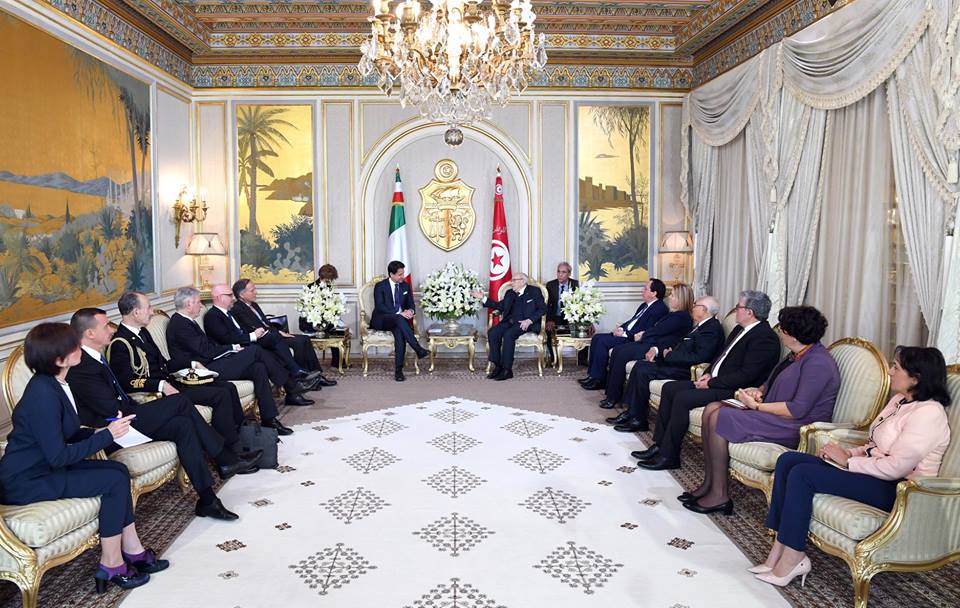 Tunisie – Italie : le dossier libyen au centre d’un entretien Caïd Essebsi-Conte
