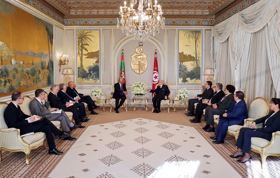 Béji Caïd Essebsi s’entretient avec le Premier ministre du Portugal