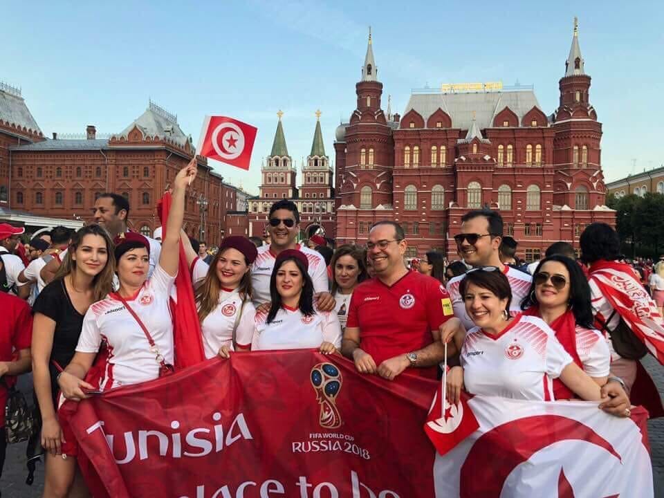 Photo du jour : Mehdi Ben Gharbia en Russie pour le match Tunisie-Belgique