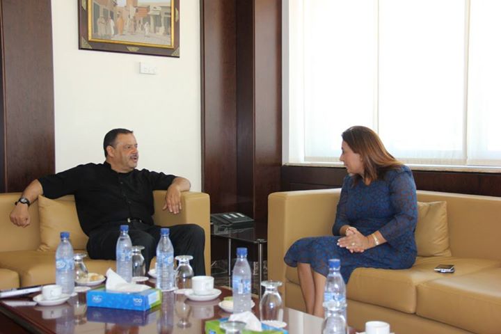 Samir Taieb reçu par Wided Bouchamaoui