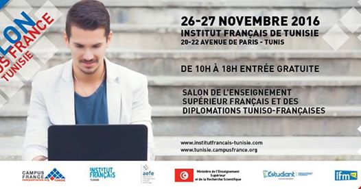 Le Salon Campus France Tunisie les 26 et 27 novembre à Tunis