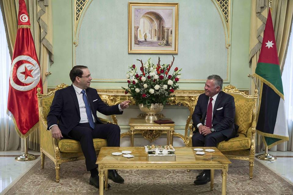 Tunisie: Youssef Chahed s'entretient avec le Roi Abdallah II