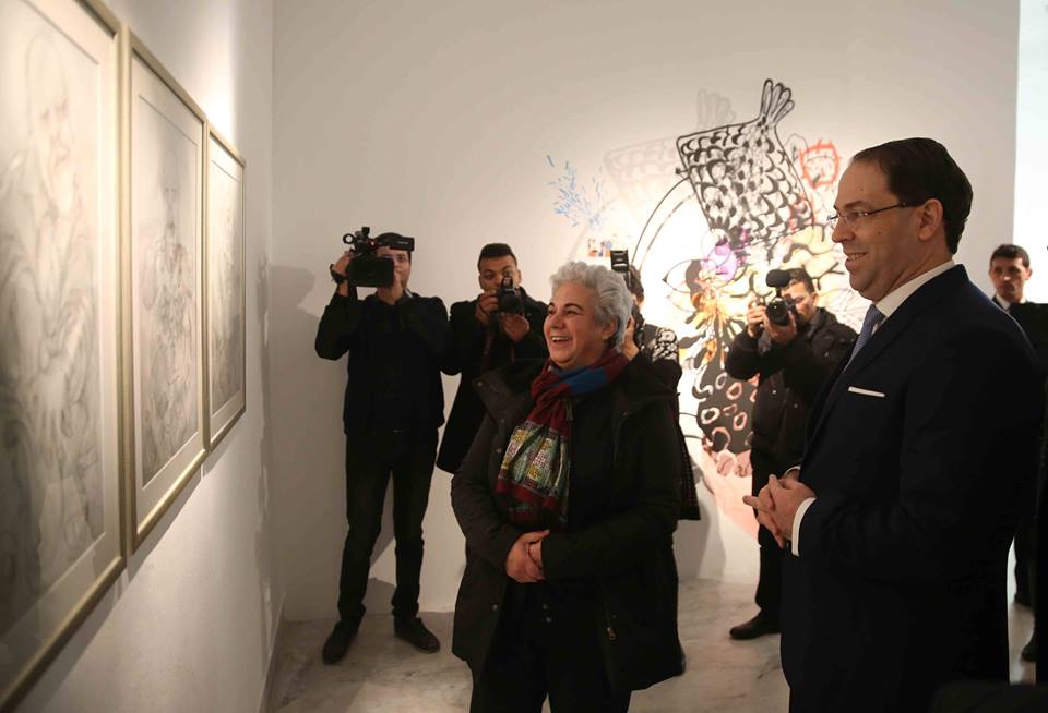 Youssef Chahed à la clôture de l’exposition dédiée à Abdelaziz Gorgi