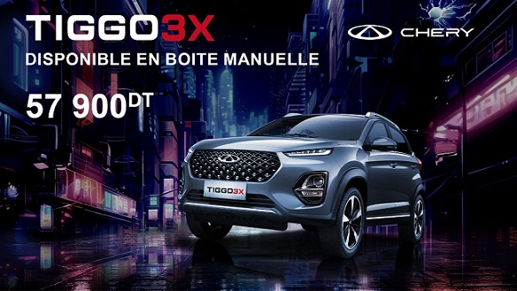 Chery Tiggo 3X en version boîte manuelle : plus puissante et mieux équipée, à 57 900 DT
