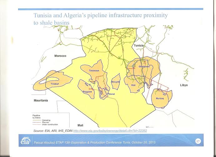 Tunisie : 23 Trillions de Cubic feet de gaz de schiste à Ghadames