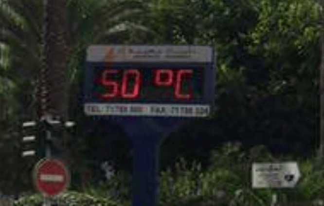 Et le thermomètre afficha...50 degrès à Tunis !