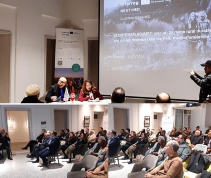 Nabeul : Journée d’information autour du projet "Cluster Atlas 4 Med" pour le tourisme rural