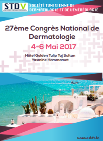27ème congrès National de Dermatologie du 4 au 6 mai 2017 à Yasmine Hammamet
