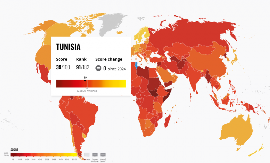 Corruption: La Tunisie classée 91e mondiale, 13e en Afrique et 9e dans le monde arabe 