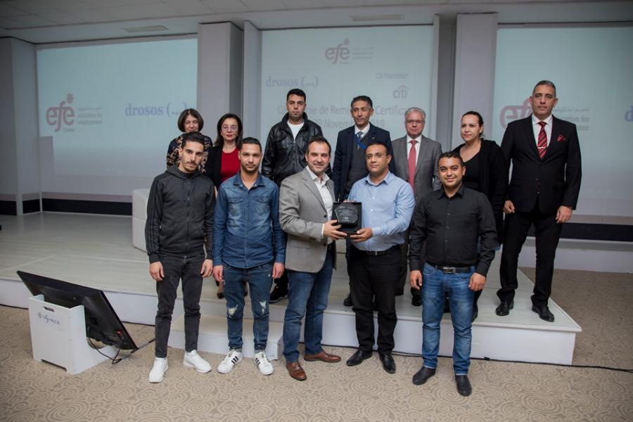 Cérémonie de remise des certificats de formation de la 2ème vague des lauréats EFE Tunisie du projet Moustakbali 2.0