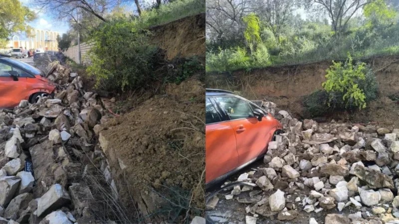 Effondrement partiel du mur du stade Chedly Zouiten : plusieurs voitures endommagées