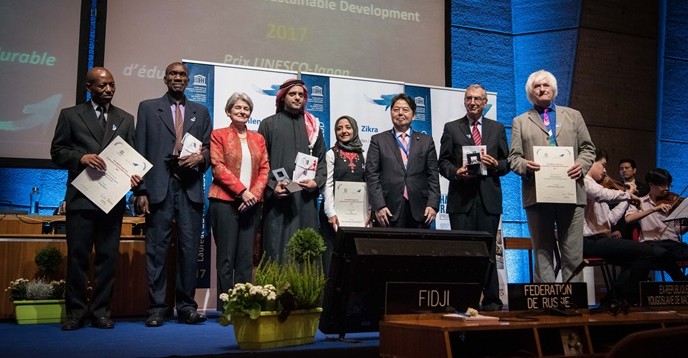 Messe en l'honneur des trois lauréats du Prix UNESCO-Japon d’éducation 2017