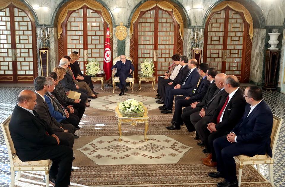 Essebsi reçoit le nouveau bureau de la FTDJ