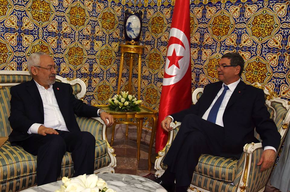 Habib Essid reçoit Rached Ghannouchi