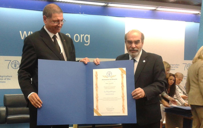 FAO: Le prix 2015 de la lutte contre la pauvreté décerné à la Tunisie