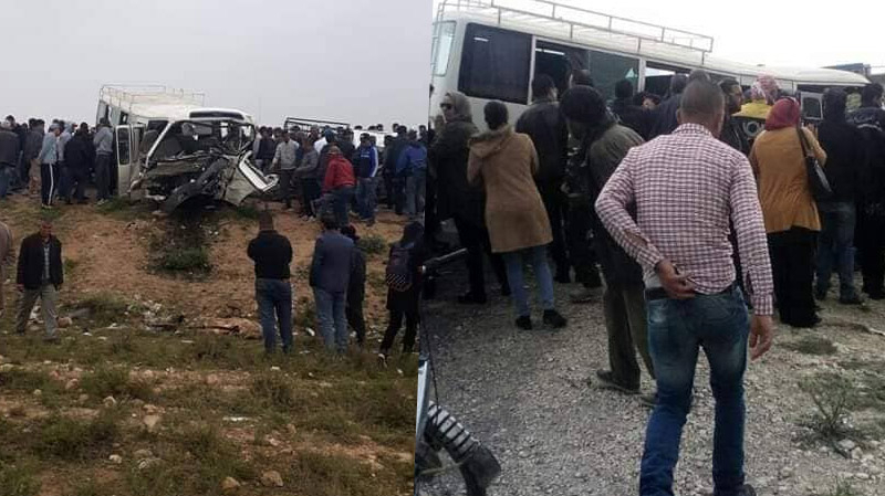 Un minibus percute 2 voitures à Feriana: 2 morts et des blessés