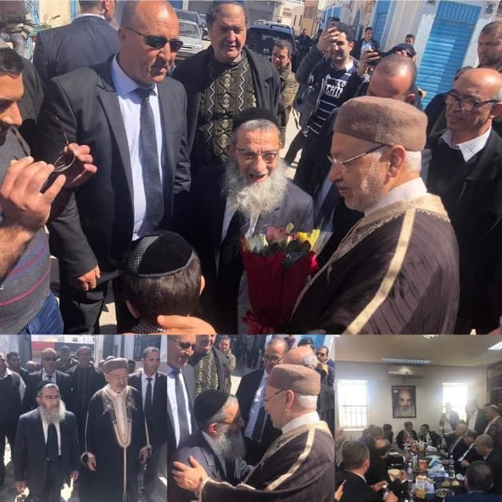 Photo du jour : Rached Ghannouchi au quartier des Juifs à Djerba