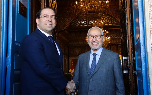 Rencontre Ghannouchi-Chahed : nécessite de former un gouvernement d’union nationale