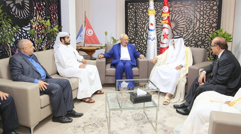 Rached Ghannouchi reçoit un groupe d’hommes d’affaires de l’Etat de Qatar