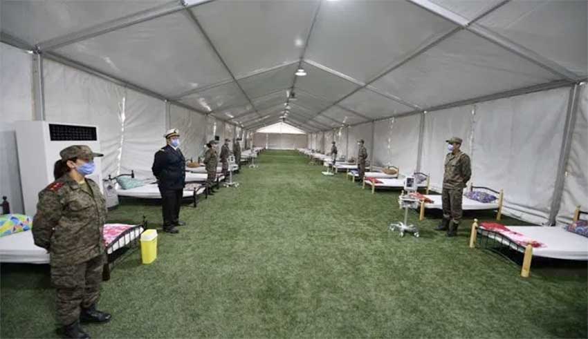 Kébili : l’hôpital militaire mobile mobilisé dans le traitement de la fièvre typhoïde