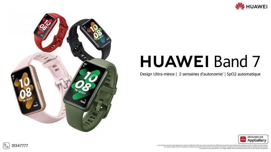 Lancement en Tunisie du HUAWEI Band 7, un bracelet intelligent ultra-mince et à batterie de longue durée