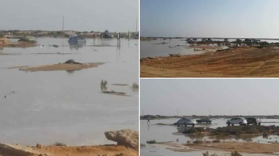 Photo du jour : Montée des eaux à la Plage el-Chaffar de Sfax.