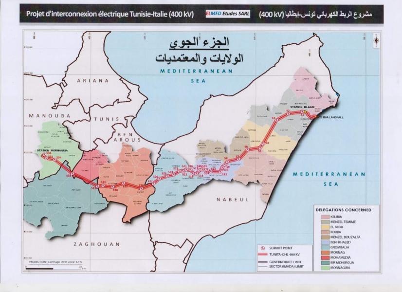 Nabeul : Le suivi de la réalisation de l’interconnexion électrique avec l’Italie, en examen
